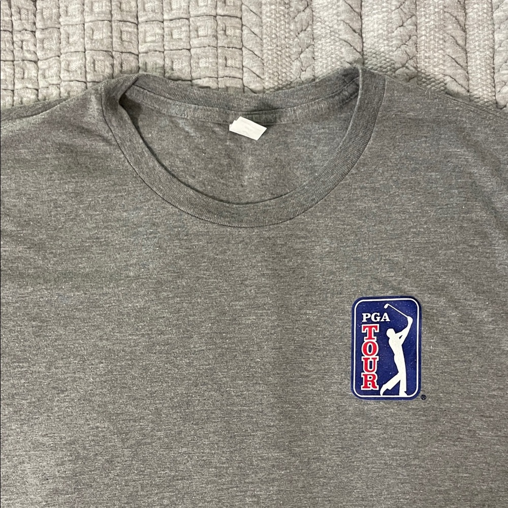 PGA Tour Tournament Event Logistics Heather Gray Men's Tee